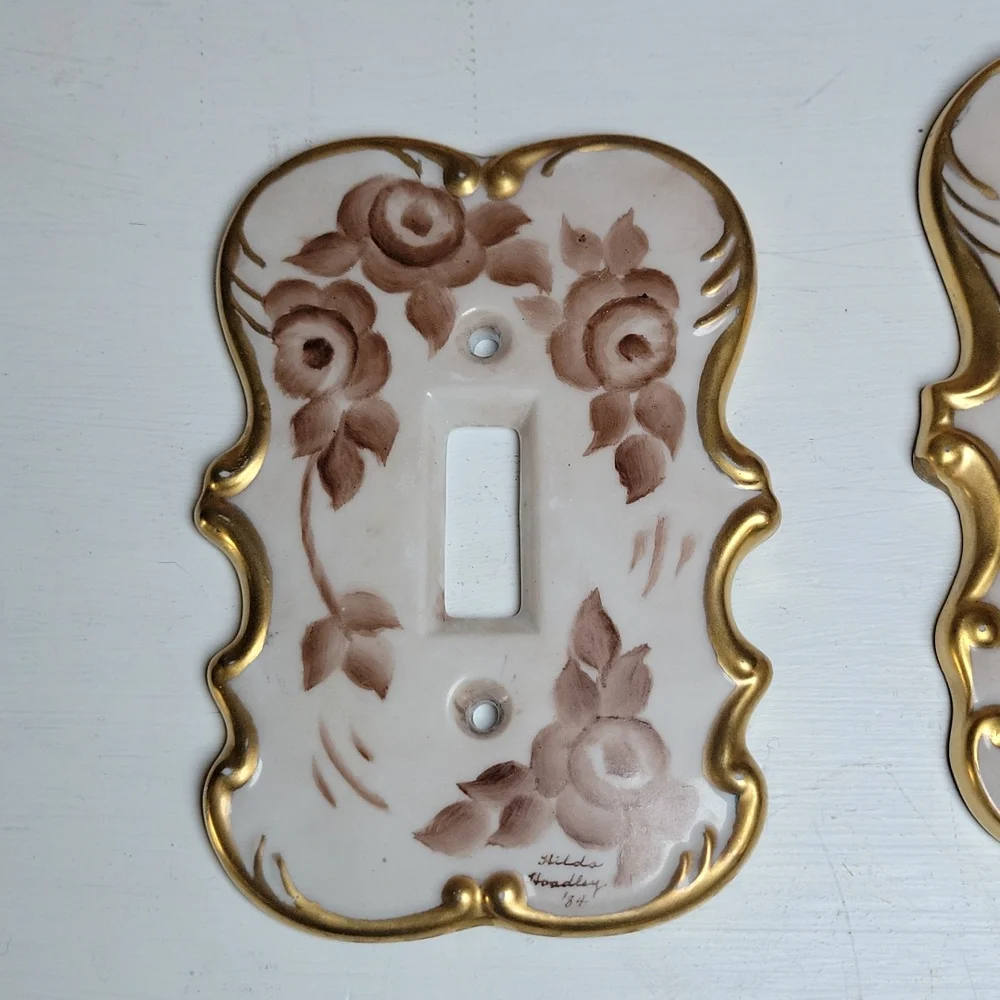 Outlet And Light Switch Handpainted And Gilding Covers - Picture 6 of 17